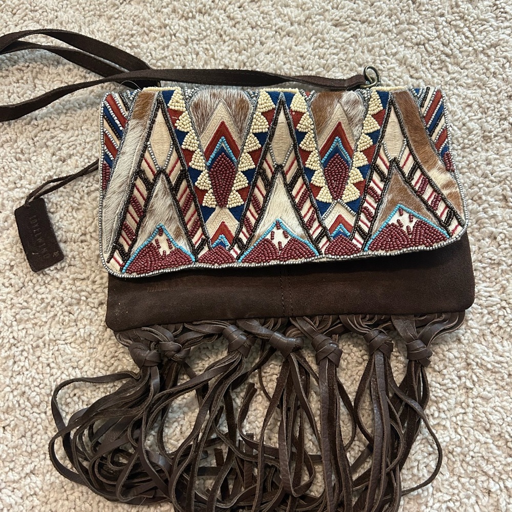 Idyllwind Brown Geometric Clutch